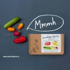 Mini-Gemüse' Saatgut: Balkonpaprika, Snackgurken, Obsttomaten, Radieschen -Pflanzen Geschäft 0710102936 Lunchbox Garten mit Minigemuese 2 87439