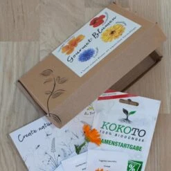 Blumensamen-Set Gourmet Blumen, Essbar, Bienenfreundlich, Dekorativ -Pflanzen Geschäft 0710403583 Blumensamen Set Gourmet Blumen 4essbare Sorten mit organ Duenger 3 60482