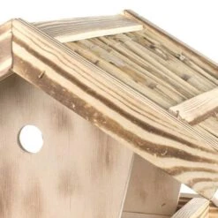 Kölle Vogelfutterhaus Aus Kiefernholz, Mit Strohdach, Ca. 30 X 38 Cm -Pflanzen Geschäft 0910100033 Koelle Futterspender Kiefernholz natur Strohdach ca30x38cm 2 117705