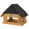Vogelfutterhaus, Braun/schwarz, 29 X 39 X H 32 Cm 2 Vogelfutterhaus, Braun/schwarz, 29 X 39 X H 32 Cm -Pflanzen Geschäft 0910101480 Koelle Vogelfutterhaus aus Kiefernholz gebeizt 114699