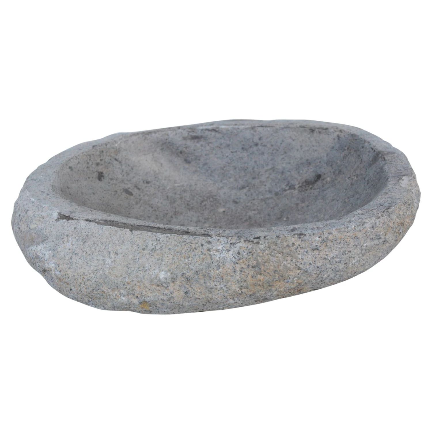 Vogeltränke 'Fluss-Stein', Grau, Naturstein, 6 X 20 X 20 Cm 3 Vogeltränke 'Fluss-Stein', Grau, Naturstein, 6 X 20 X 20 Cm