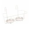 Haken-Blumentopfhalter, Metall, Weiß, 34 X 18 Cm, Für Zwei Töpfe 2 Haken-Blumentopfhalter, Metall, Weiß, 34 X 18 Cm, Für Zwei Töpfe -Pflanzen Geschäft 0910600241 Haken Blumentopfhalter fuer 2 Toepfe 34x18cm weiss Metall 61901