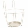 Haken-Blumentopfhalter, Metall, Weiß, Praktische Einhängehaken -Pflanzen Geschäft 0910602333 Haken Blumentopfhalter Metall 25cm rund weiss 61898