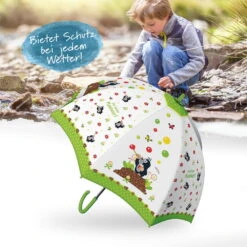 Regenschirm 'Der Kleine Maulwurf', Grün, Ø 65 Cm -Pflanzen Geschäft 0910704580 Regenschirm Der kleine Maulwurf gruen 65cm 1 119030