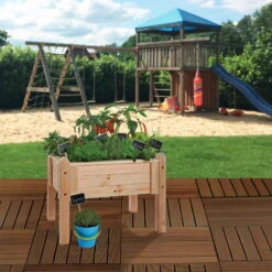 Kinderhochbeet 'Sophia', Naturbelassen, Ca. 70 X 50 X 56 Cm -Pflanzen Geschäft 0920500145 Koelles Beste Kinderhochbeet Sophia 1 114690