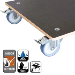 Multi Roller Maxi GRIP, 300 Kg Tragkraft, Holz, Ca. 58 X 58 X 15 Cm -Pflanzen Geschäft 0920600405 multi roller maxi grip eckig 5 116646