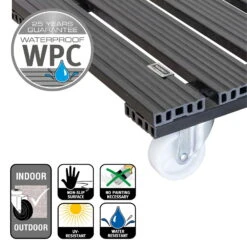 Multi Roller WPC, 120 Kg Tragkraft, Ca. 39 X 39 X 11 Cm -Pflanzen Geschäft 0920600470 multi roller wpc anthrazit 5 116657