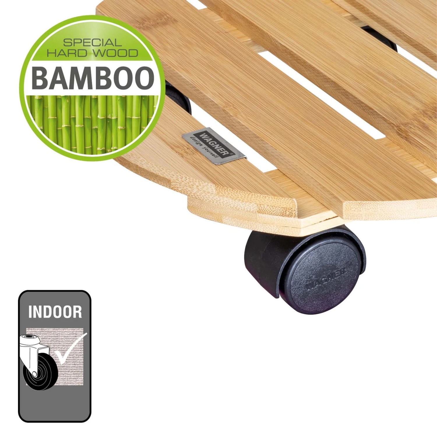 Multi Roller Bambus, 100 Kg Tragkraft, Ø 29 Cm 5 Multi Roller Bambus, 100 Kg Tragkraft, Ø 29 Cm – Bild 3