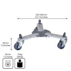 Multi Roller Sun City, Tragkraft 75 Kg, Stahl, Ca. 6 X 26,5-37,5 Cm -Pflanzen Geschäft 0920600493 multi roller suncity small 4 116676