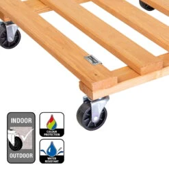 Multi Roller, Tragkraft 120 Kg, Hellbraun, Ca. 10 X 38 X 38 Cm -Pflanzen Geschäft 0920600514multi roller kiefer kastanie 5 116711