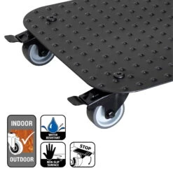 Pflanzenroller 'Alaska', Tragkraft 150 Kg, Anthrazit, Alu, 7 X 29 X 29 Cm -Pflanzen Geschäft 0920600517 pflanzenroller alaska 5 116723