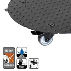 Pflanzenroller 'Alaska', Tragkraft 150 Kg, Anthrazit, Alu, 7 X 38 X 38 Cm -Pflanzen Geschäft 0920600519 pflanzenroller alaska 5 116735