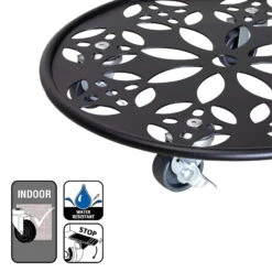 Pflanzenroller GH0936/0937, Tragkraft 100 Kg, Schwarz, Ø 30 Cm -Pflanzen Geschäft 0920600520 pflanzenroller 5 116741