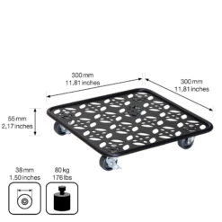 Pflanzenroller GH0936/0937, Tragkraft 80 Kg, Schwarz, Ø 30 Cm 13 Pflanzenroller GH0936/0937, Tragkraft 80 Kg, Schwarz, Ø 30 Cm -Pflanzen Geschäft 0920600521 pflanzenroller 4 116748