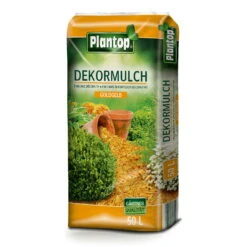 Plantop Dekormulch Goldgelb, 1950 L Gesamt, 39 Sack á 50 Liter -Pflanzen Geschäft 0960200190 Plantop Dekormulch 10 40mm goldgelb 50l 1 1 78111