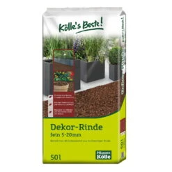 Kölle's Beste Dekor-Rinde Fein, 2250 L Gesamt, 45 Sack á 50 L, Palettenware -Pflanzen Geschäft 0960400022 KB Dekorrinde 05 20mm 50L1 77012