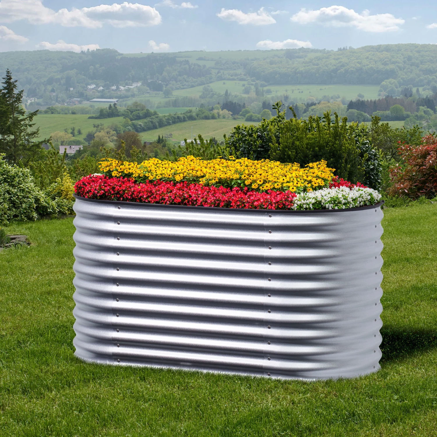 Hochbeet 'Welle', Oval, Mit Kantenschutz 4 Hochbeet 'Welle', Oval, Mit Kantenschutz – Bild 2