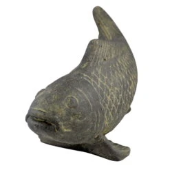 Fisch Geschnitzt, Grau, Gefärbt, Steinguss, 16 X 40 X 13 Cm -Pflanzen Geschäft 0980305689 Fisch 40cm Stein geschnitzt 3 100484