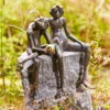 Gartenfigur "Froschkönig Paar" Von Rottenecker, Bronze, Höhe: 35 Cm -Pflanzen Geschäft 0980305931 froschkoenig paar wsp auf granit findling 55253