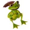 Metall-Frosch Mit Regenschirm, 22 X 22 X 18 Cm -Pflanzen Geschäft 0980306351 Koelle Frosch mit Regenschirm sitzend 107070