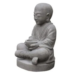 Buddha-Statue, Trockensteinguss, 33 X 30 X 54 Cm -Pflanzen Geschäft 0980306820 buddha statue aus trockensteinguss 3 123365