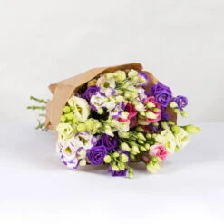 Gemischter Blumenbund 'Lisianthus' Inkl. Gratis Grußkarte -Pflanzen Geschäft 1015700001 Lisianthus Mix 10er Bund weiss blau rosa WS 1 94399