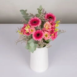 Gemischter Blumenbund 'Glücksmoment' Inkl. Gratis Grußkarte 7 Gemischter Blumenbund 'Glücksmoment' Inkl. Gratis Grußkarte -Pflanzen Geschäft 1025700003 DIY Mixbund Gluecksmoment Gerbera Lisianthus Euka Statice 2 94526