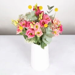 Gemischter Blumenbund 'Farbenspiel' Inkl. Gratis Grußkarte -Pflanzen Geschäft 1025700009 DIY Mixbund Farbenspiel Lisianthus Gypso Euka Craspedia 2 94534