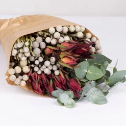 Blumenbund Eukalyptus Mit Brunia Und Kapgrün, Inkl. Grußkarte -Pflanzen Geschäft 1025700023 Strauss Brunia 1 1 101694