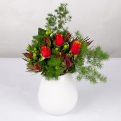 Blumenbund Rose 'Espana' Mit Zierspargel, Mit Gratis Grußkarte -Pflanzen Geschäft 1025700026 Strauss Rosen Espana 1 102758