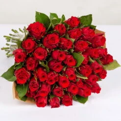 Blumenbund Mit Rosen, 40er-Bund, Rot, Inkl. Gratis Grußkarte -Pflanzen Geschäft 1045500009 Rote Rose 40er Bund 40cm 1 85344
