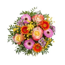 Blumenstrauß 'Alles Gute Zum Geburtstag' Inkl. Gratis Grußkarte -Pflanzen Geschäft 1110600009 AllesGutezumGeburtstag D30cm 2 4185