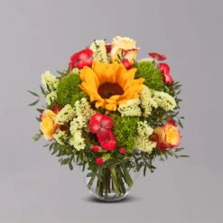Blumenstrauß 'Sonnige Grüße' Inkl. Gratis Grußkarte -Pflanzen Geschäft 1110600040 Sommer Orange grau 103418