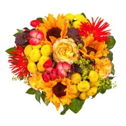 Blumenstrauß 'Sommerabend' Inkl. Gratis Grußkarte -Pflanzen Geschäft 1110600041 Sommer Orange D33cm 2 6660