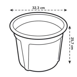 Elho Kartoffeltopf Green Basics Living Black, Ø 32,3 Cm, Höhe 25,7 Cm, Erdvol. 13 L -Pflanzen Geschäft 12 gb potato pot 33 living black 8711904315597 110980