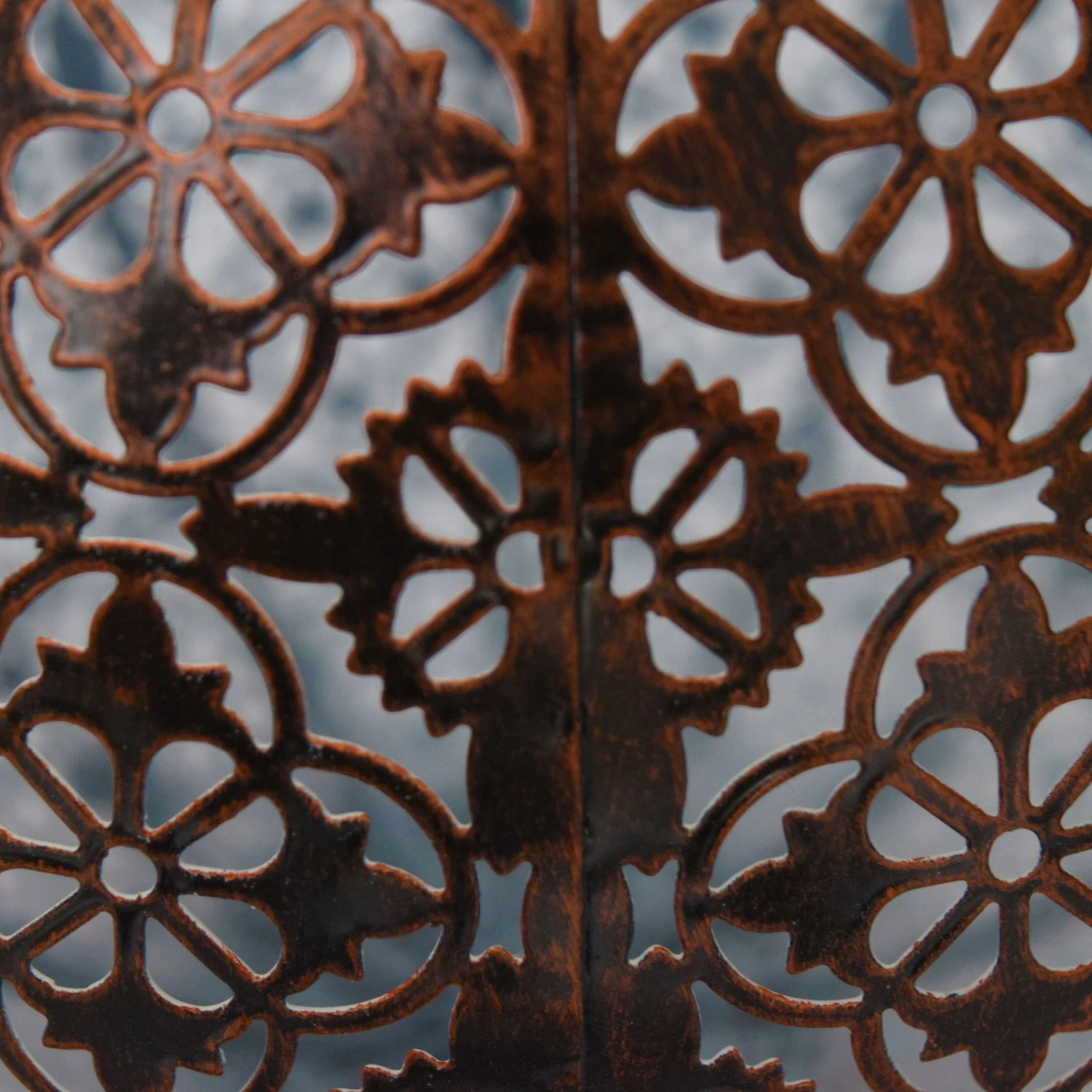 Solarlaterne "Damast", Kupfer, 23 X 22cm 5 Solarlaterne "Damast", Kupfer, 23 X 22cm – Bild 3