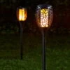 Solar-Gartenfackel, Cool-Flame-Technologie, Schwarz, Höhe Ca. 75 Cm -Pflanzen Geschäft 2950100412 Solar Gartenfackel 75cm x 54278