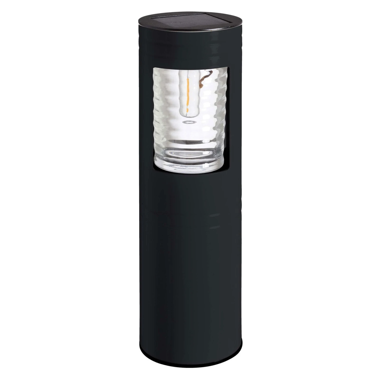 Solar-Poller „Vestal“ In Schwarz Aus Metall/Glas Mit 30 Lumen, Maße 46 X 10 Cm 4 Solar-Poller „Vestal“ In Schwarz Aus Metall/Glas Mit 30 Lumen, Maße 46 X 10 Cm – Bild 2