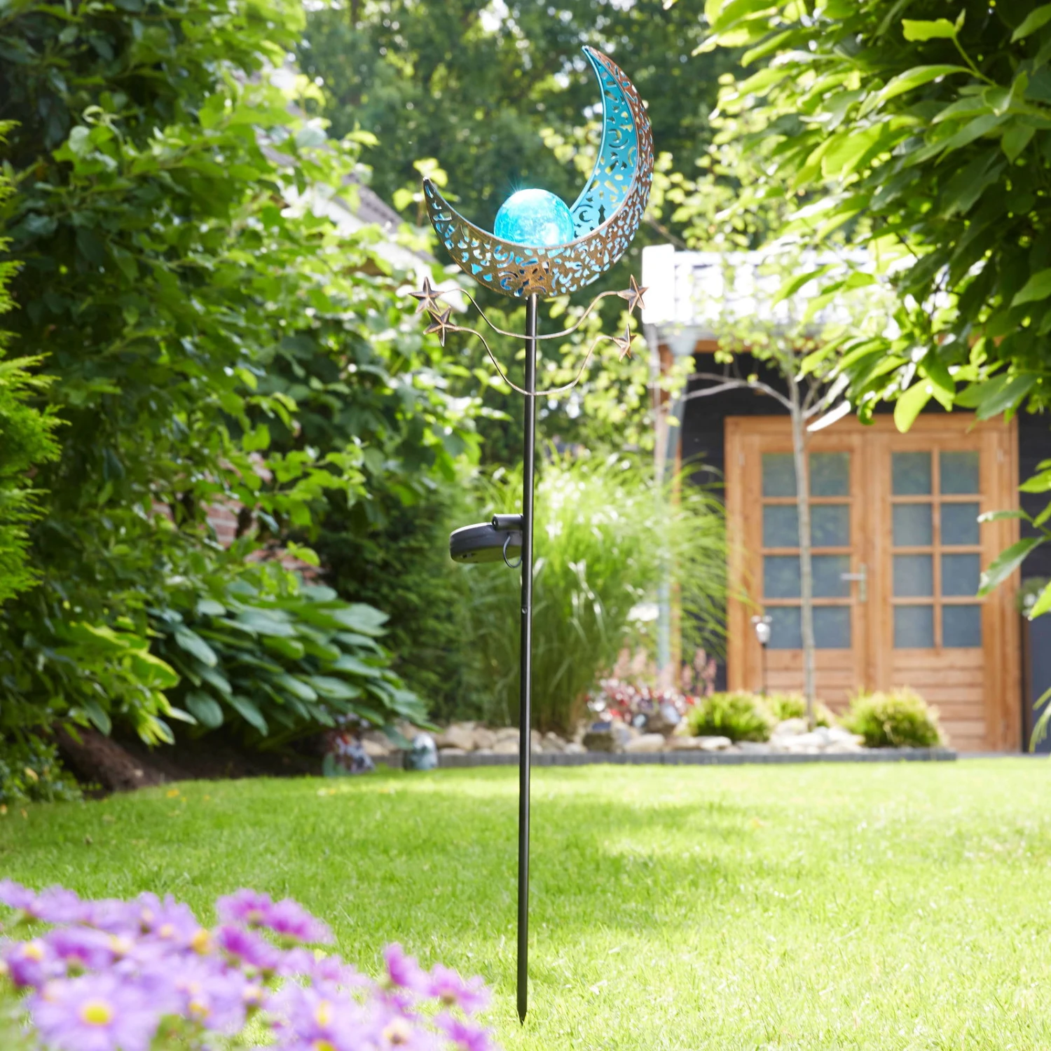 Solargartenstecker Mandala Moon, Blau, 17,5 X 6,0 X 85,0 Cm 3 Solargartenstecker Mandala Moon, Blau, 17,5 X 6,0 X 85,0 Cm