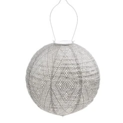 Solarlaterne 'Round 30', Helltaupe, Ø 30 X 29 Cm