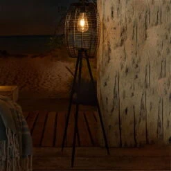 Solar-Standleuchte 'Killarney', Schwarz, Metall, Ø 20,5 X H 32 Cm -Pflanzen Geschäft 2950100705 Solar Filament LED Dreibein Killarney 4 120445