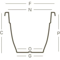 Euro 3 Plast Pflanzkübel Linteo Terra -Pflanzen Geschäft 3210100197 Pflanzkuebel Linteo technische Zeichnung