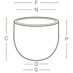 Euro 3 Plast Pflanzkübel Etria Perlschwarz -Pflanzen Geschäft 3210100706 Pflanzkuebel Etria technische Zeichnung 111246