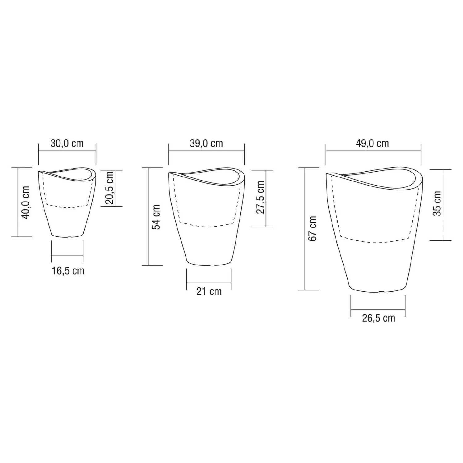 Pflanzgefäß "Wave Globe High" Schwarz 5 Pflanzgefäß "Wave Globe High" Schwarz – Bild 3