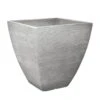 Pflanzgefäß "Luis" Grau, In Rillenoptik, 40x40x42 Cm, Füllvol. 40 L -Pflanzen Geschäft 3210103167 Pflanzgefae Rillenoptik quadratisch Luis grau 40x40xH 42 cm 40Ltr 24026