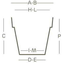 Euro 3 Plast Pflanzkübel "Mitu Pac Quadro" Anthrazit, 40 Cm, Erdvol. 41 L -Pflanzen Geschäft 3210103179 Pflanzgefaess Mitu Pac Quadro technische Zeichnung 111249