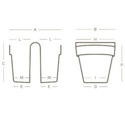 Balkon-Hängetopf Be Up Duo Mit Wasserreservoir Farbe Sand, 25 Cm, Erdvol. 8 L 5 Balkon-Hängetopf Be Up Duo Mit Wasserreservoir Farbe Sand, 25 Cm, Erdvol. 8 L -Pflanzen Geschäft 3210103537 Balkon Haengetopf Be Up Duo technische Zeichnung 111251