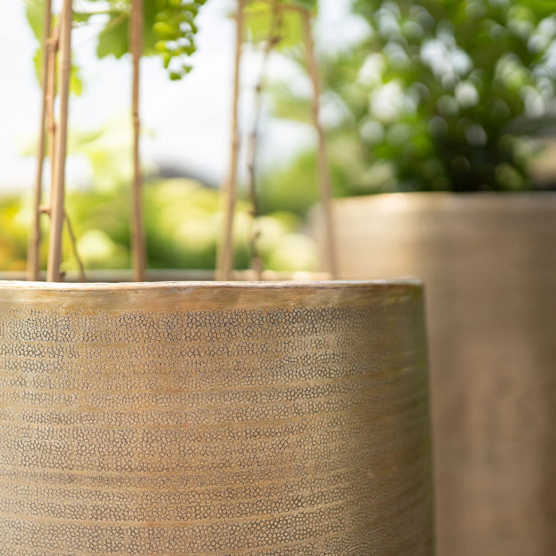 Pflanzgefäß 'Rowen', Gold, Ø 31 X H 55 Cm 9 Pflanzgefäß 'Rowen', Gold, Ø 31 X H 55 Cm – Bild 7