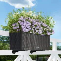 LECHUZA Balconera Cottage, Granit, 50 X 19 X 19 Cm -Pflanzen Geschäft 3230100593 Balconera Cottage50 50x19x19cm granit Pflanzvol 8Ltr 2 17868