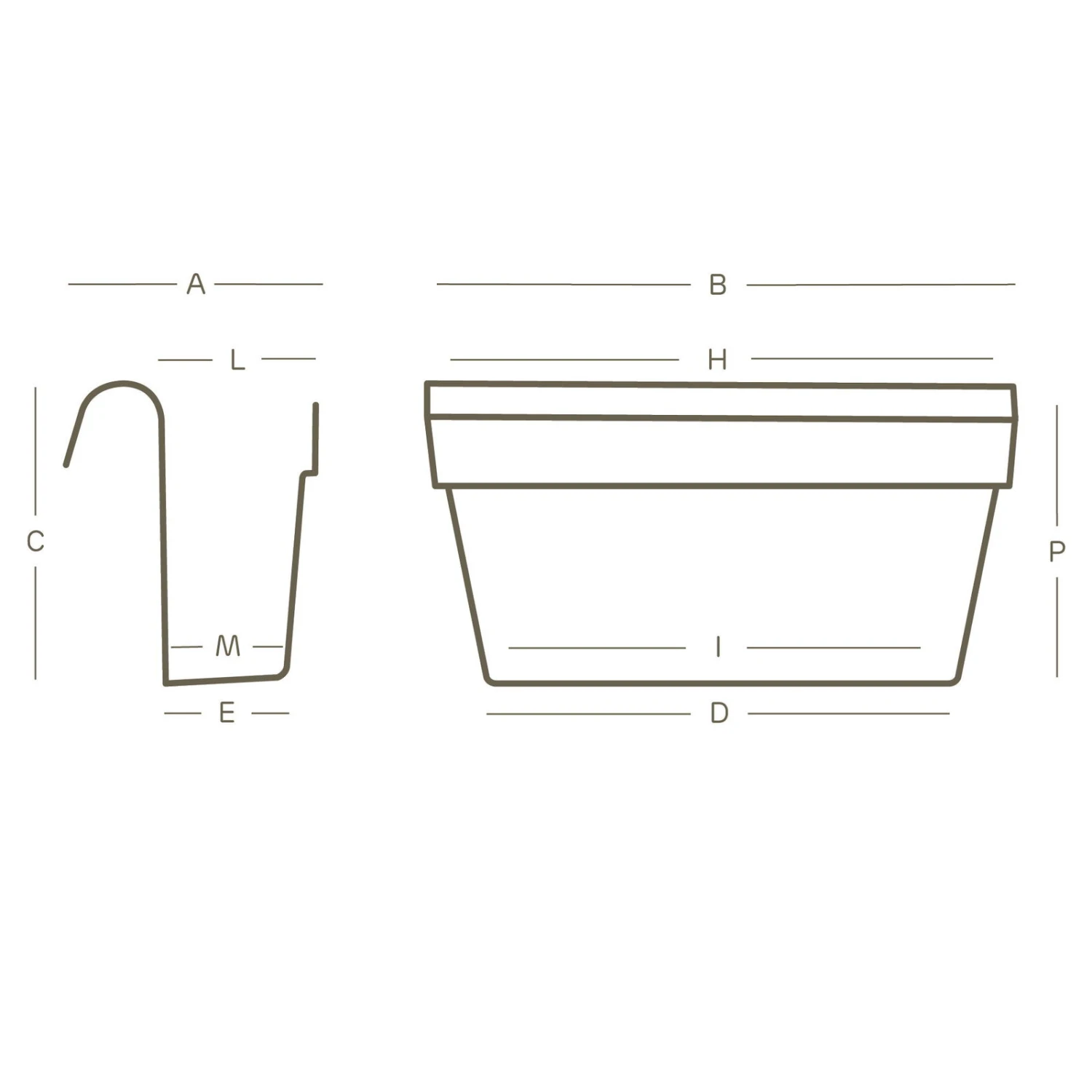 Balkon-Hängekasten UP Cassetta, Anthrazit, 50 Cm, 9 Liter 4 Balkon-Hängekasten UP Cassetta, Anthrazit, 50 Cm, 9 Liter – Bild 2